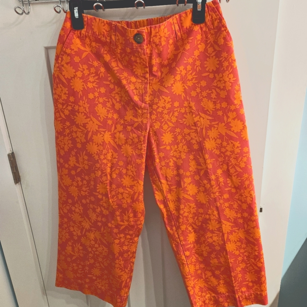 Land's End Wide Leg Cropped Pants